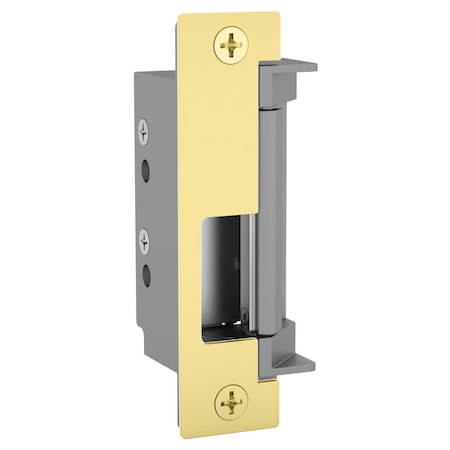 Hes Grade 1 Electric Strike, Fail Safe/Fail Secure, 12/24 VDC, Low Profile, Fire Rated, Satin Brass 4500C-606